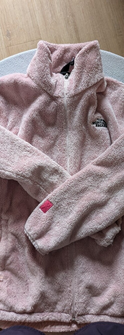 The North Face Women's Pink Plush Full-Zip Jacket.Sz Large